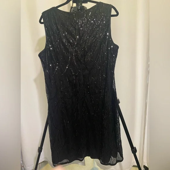 Glamorous Black Sequin Dress - Picture 7 of 10